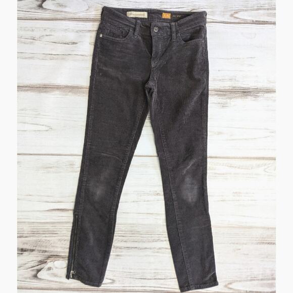 Pilcro and the Letterpress Gray corduroy skinny 25 - Picture 1 of 7